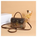 Cross-Border Retro Badge Shoulder Bag – Women’s Fashion PU Leather Handbag & Crossbody