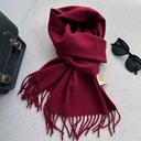 100% Wool Solid Color Scarf । Warm Winter Scarf for Men & Women