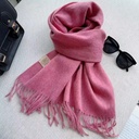 100% Wool Solid Color Scarf । Warm Winter Scarf for Men & Women
