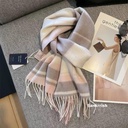 100% Australian Wool Simple Plaid Scarf | Premium Warm Winter Scarf for Women & Couple