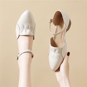 Women’s PU Leather | Mid-Heel Ankle Strap | Shoes Elegant | Comfortable | Everyday Chic