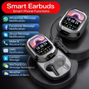 SE-One Smart TWS Earbuds with ANC & ENC | Bluetooth 5.4 Wireless Earbuds with Smart Display Charging Case