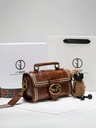 German Luxury Mini Boston Bag 2025 | Designer Embroidered Strap Shoulder & Crossbody Bag