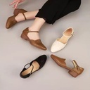 Women’s PU Leather | Mid-Heel Ankle Strap | Shoes Elegant | Comfortable | Everyday Chic